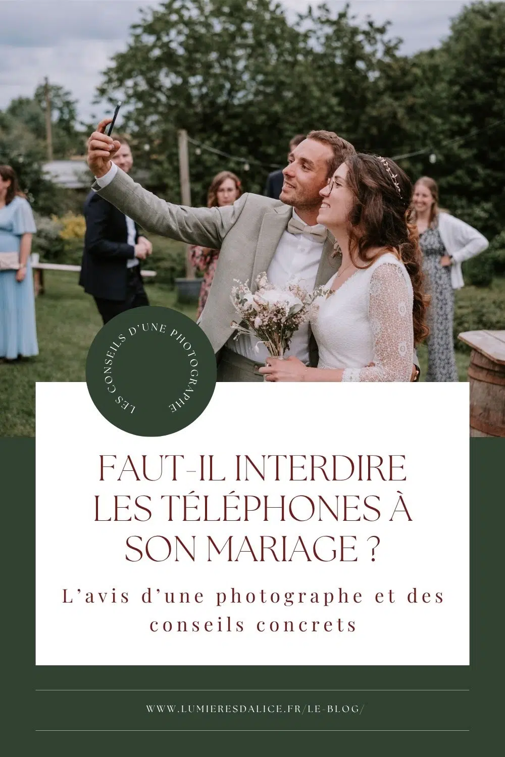 interdire les téléphones mariage
